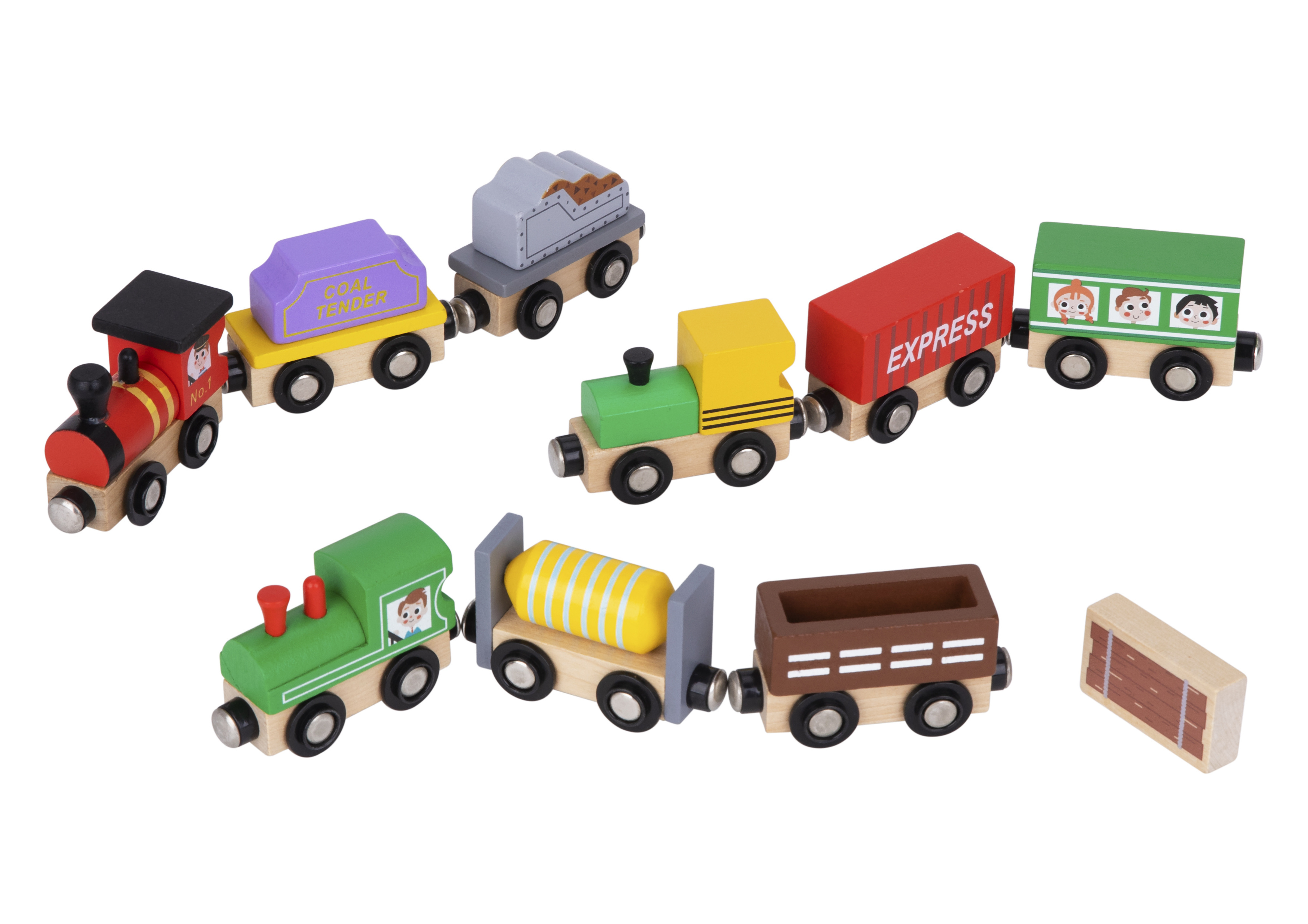 Wooden Train Set Toy Magnetic Children Play Wood Train Toy Railway Track For Kids wooden car model toy