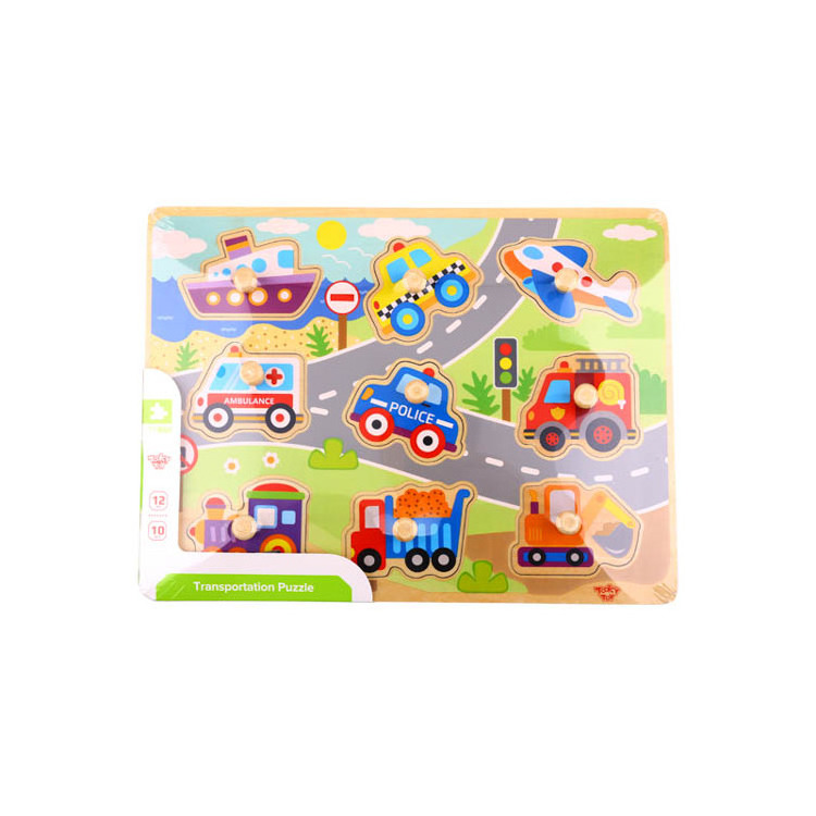 chinese personalized Educational Toys Kids Wooden Vehicle jigsaw Puzzle board game