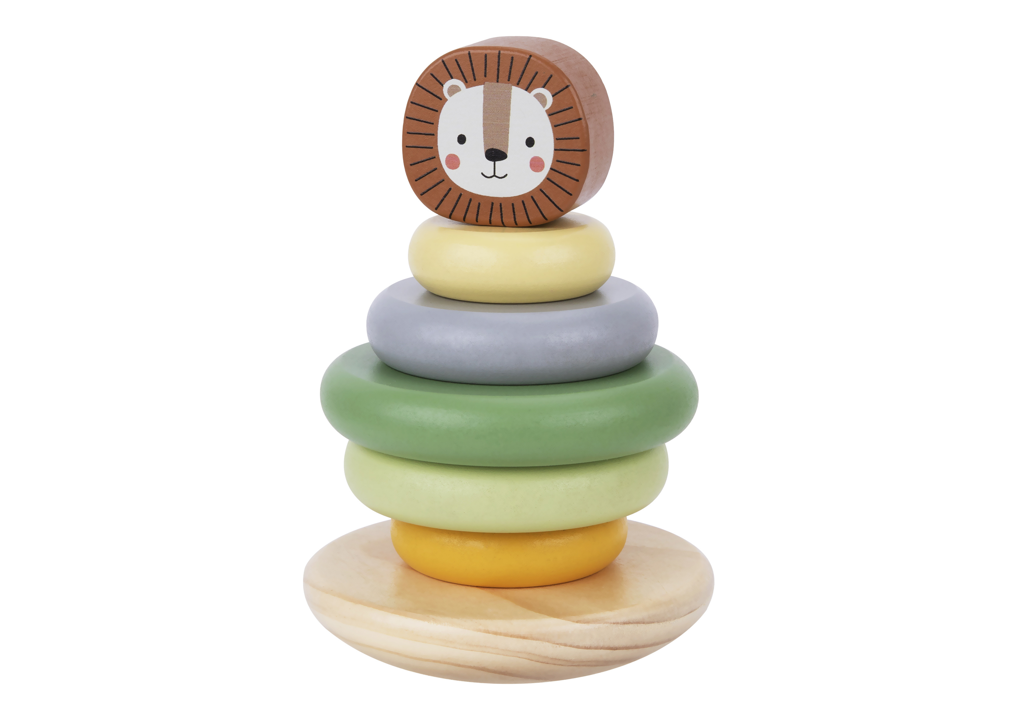 Early Education Wooden Rainbow Tower Stacking Toy ring building block set educational kids toys