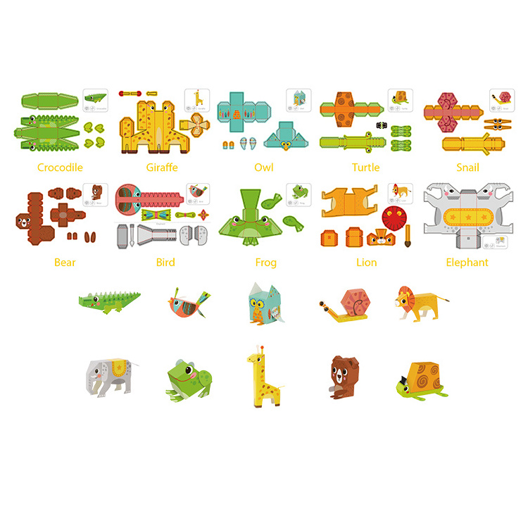 3d Origami Paper craft kit for kids hand-eye coordination and cognitive development