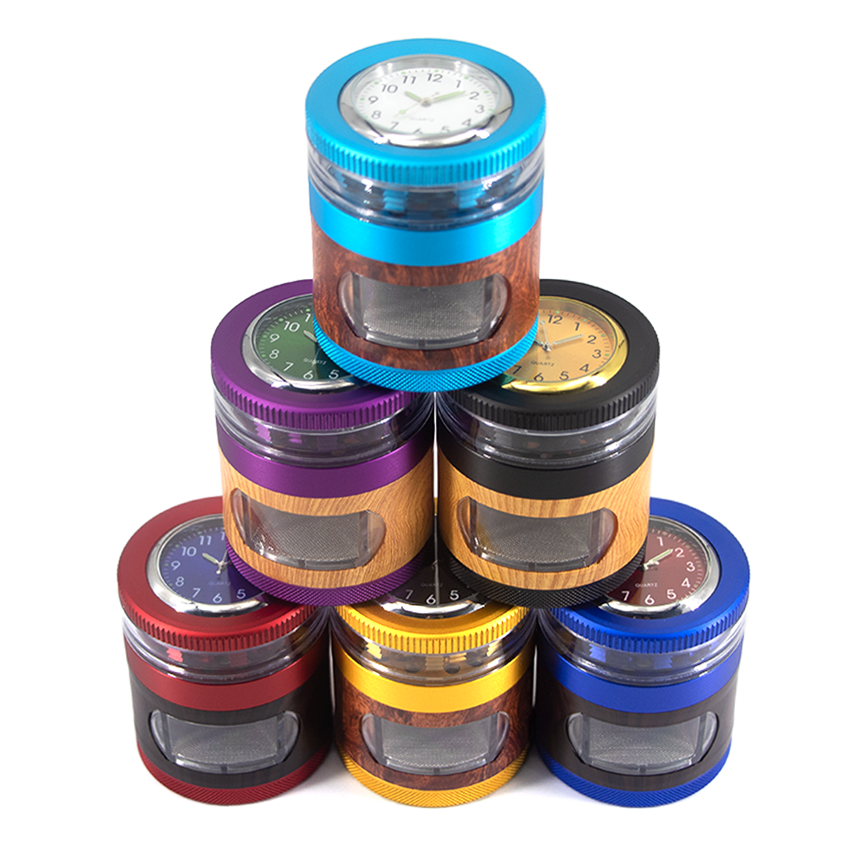 Drawer 63mm 2.5 inch Aluminum Alloy Tobacco Grinder Premium Quality Crusher Spice Herb Grinder Watch 4 Parts Machine