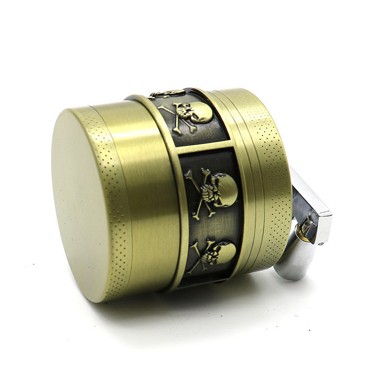 Wholesale 55MM Folded Tobacco Grinder 4 Parts Herb Grinder New Arrival hand Crank Grinder Spice