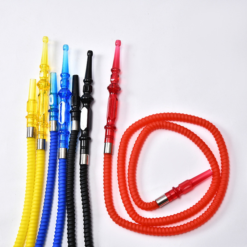 Washable Colorful Long 1.8m Hookah Hose Shisha pipe Custom logo Acrylic Handle