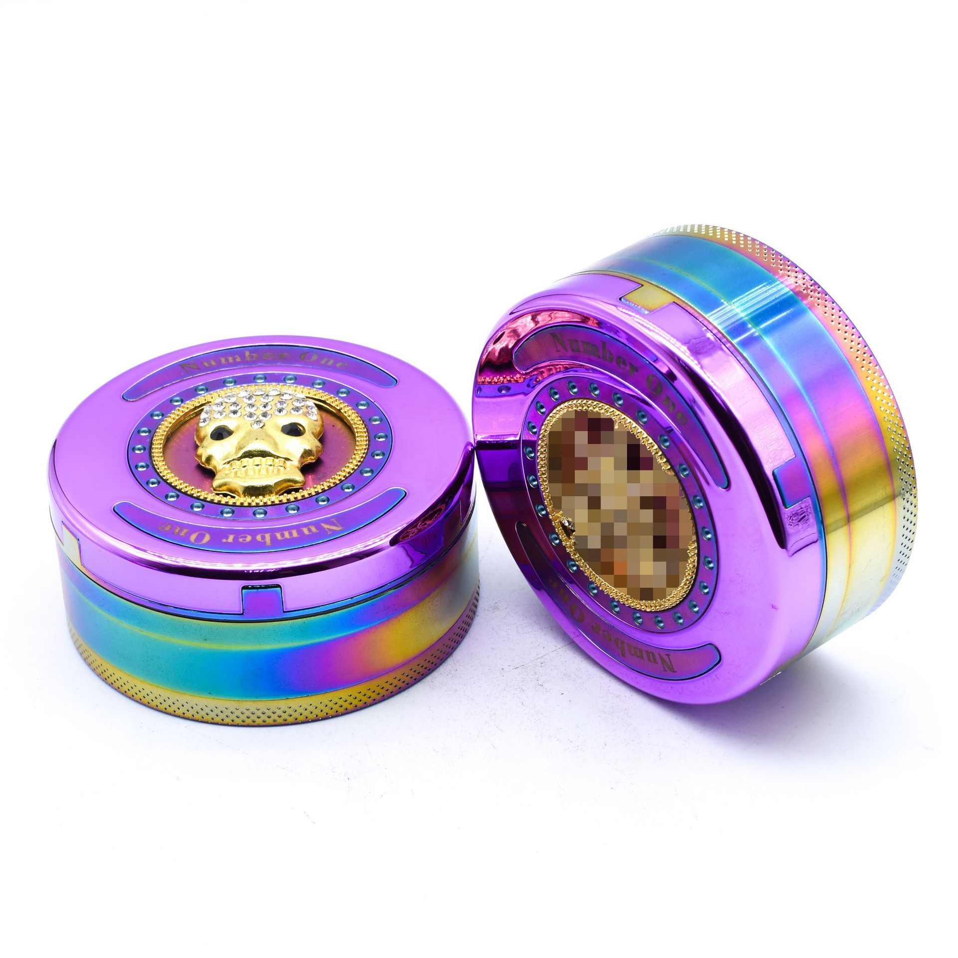 Rainbow Tobacco Metal Smoking Herb Grinder 2024 90mm big Size Grinder Spice Wholesale Custom logo