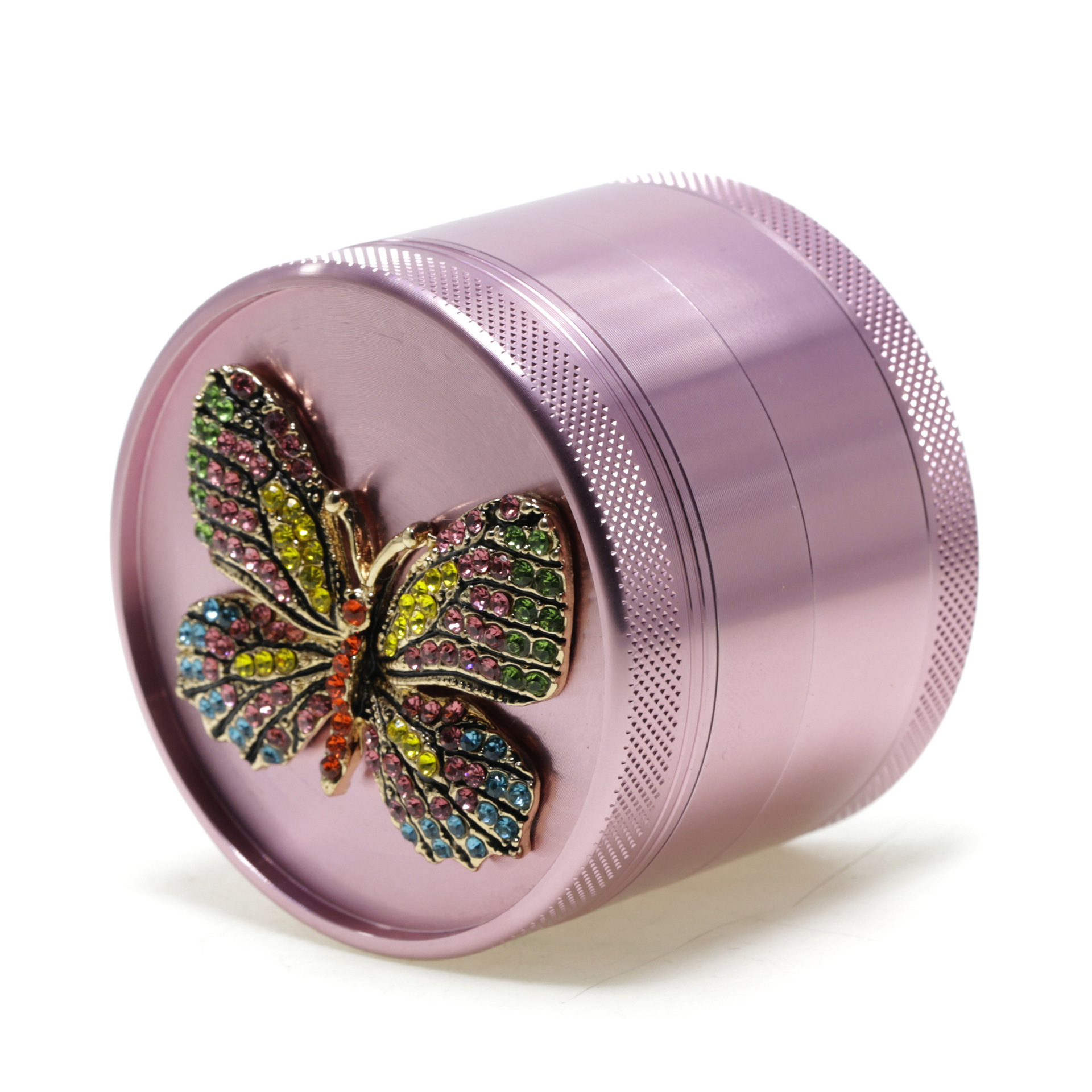 Wholesale New Arrival 2024 Large container Pink Herb grinder 2.5 inch grinder for herb and spice Custom logo Grinder Tobacco