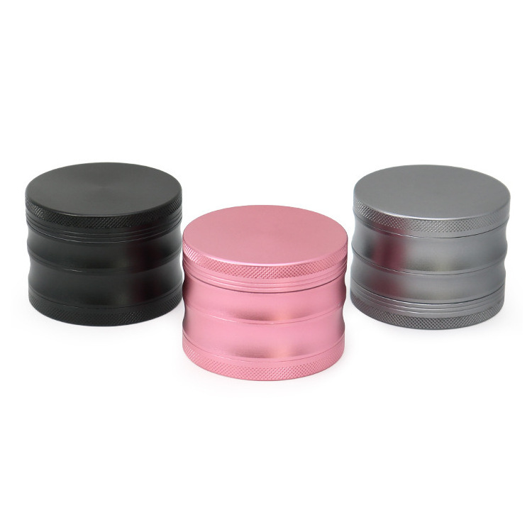 Pink OEM Logo 63mm Aluminum Alloy Grinder 4 Layers Multifunction Tobacco Spice custom dry herb grinder for smoking accessories