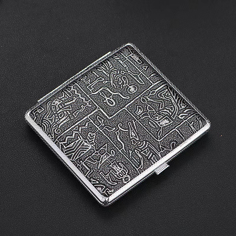 Promotional durable tin cigarette whole 20pcs pack Waterproof Cigarette Case holder 20pcs Custom Logo Tobacco Box