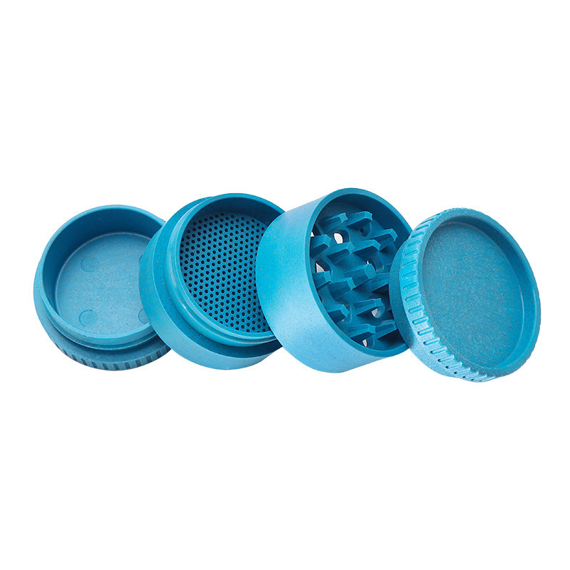 Ship Faster  Eco-friendly Wholesale Custom Smoking Accessories 4 Layer Biodegradable Material Plastic Manual Herb Grinder