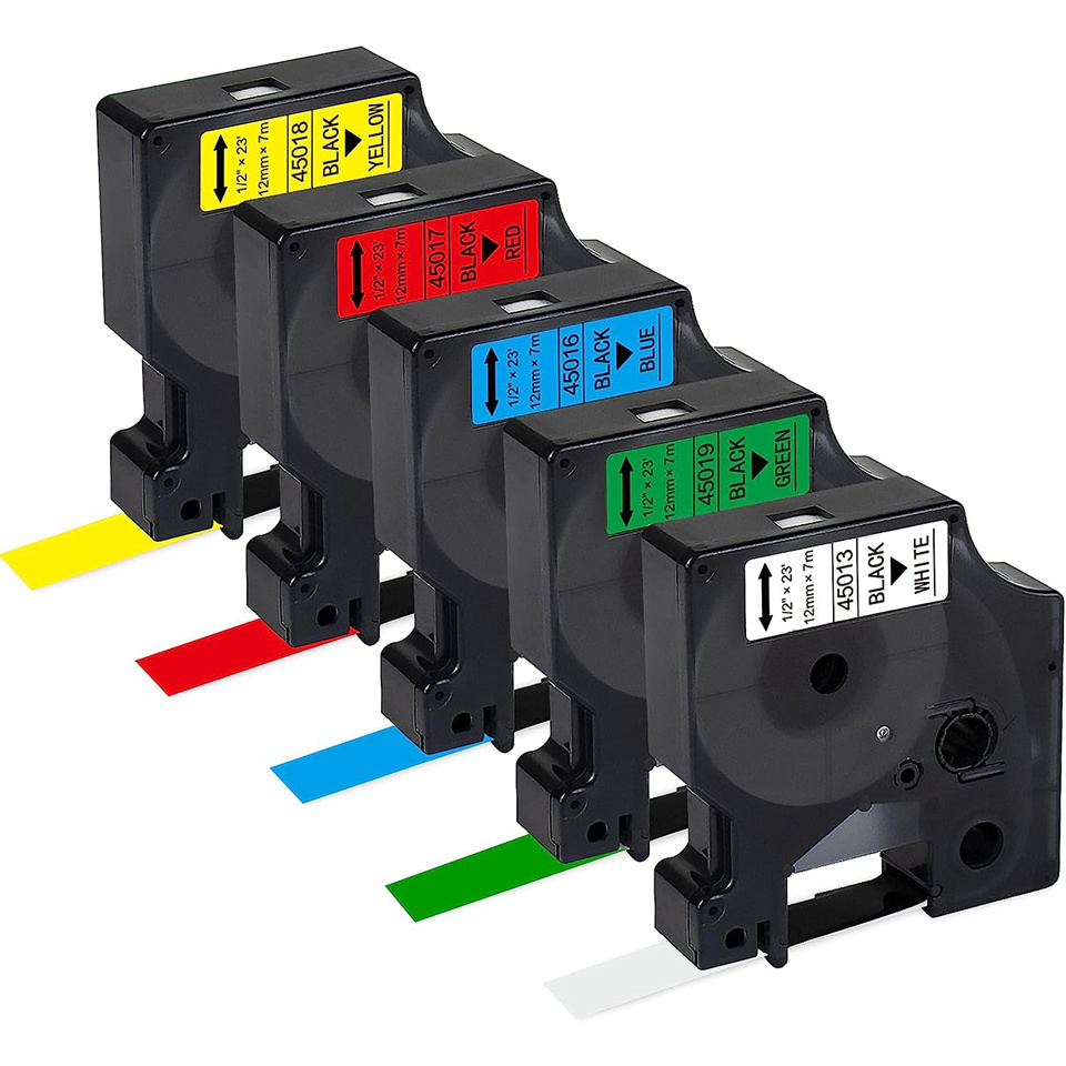 compatible dymo label tape cartridge 45013 for LabelManager PNP/150/160/210D/280/350/420P/450/450D/500TS/PC 16595