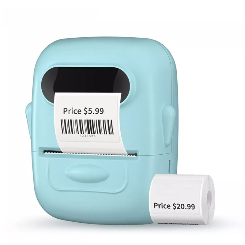 Factory Wholesale mini Portable Thermal Transfer Label Printer BT Barcode QR Code Inkless Sticker Printer