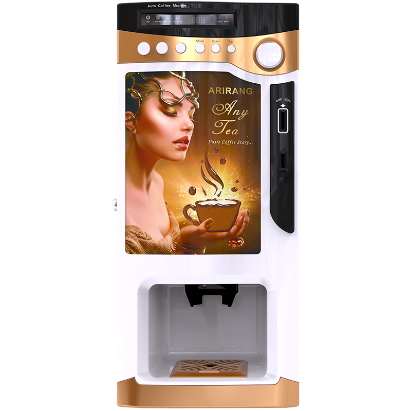 Instant Coffee Hot Chocolate Vendo Vending Machine Fully Automatic Coin Operated Table Top Spare Parts with cup dispenser