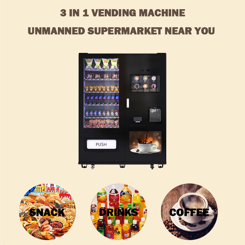 3 in1 Auto Vending Machine for Sale Coffee And Drinks Smart Coffee Vending Machine