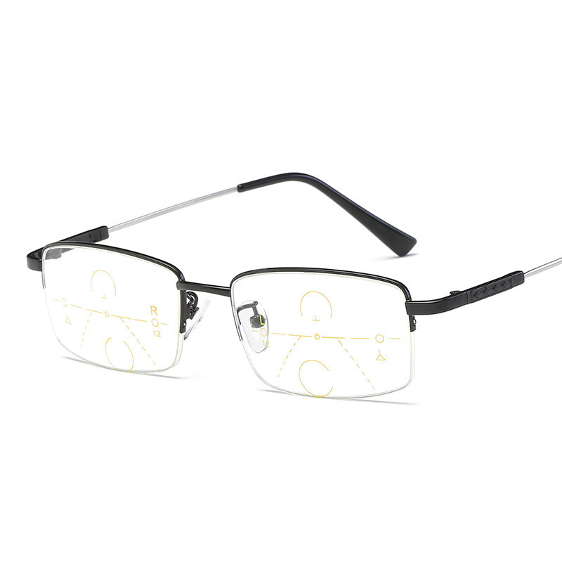 Anti-blue Light Far And Near Dual-use Reading Glasses Progressive Reading Glasses Zoom Elderly Glasses