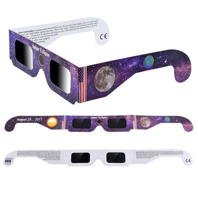 Paper total solar eclipse glasses  annular solar eclipse professional solar eclipse observation glasses