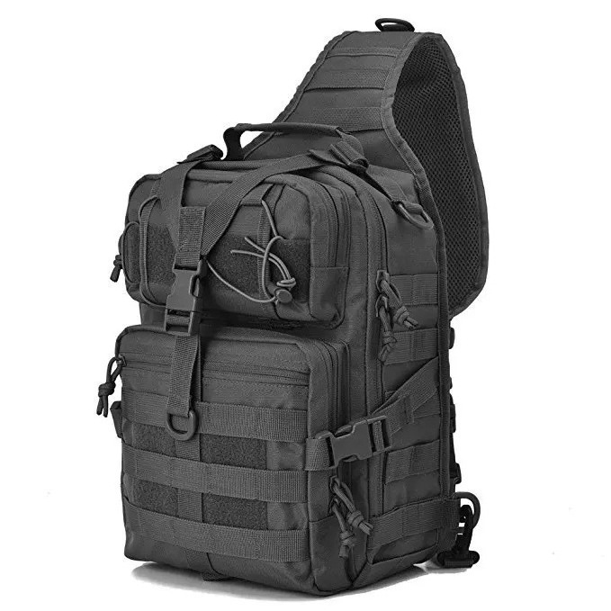 Outdoor Hiking Como Water-Resistant Tactical Sling Bag Pack Shoulder Backpack EDC Assault Range Bag