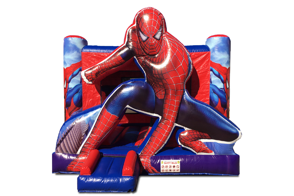 Hot Sale Party Rentals Jumping Bouncy Castle Slide With Pool Bouncer Combo Spiderman inflatable Bounce House For Sale