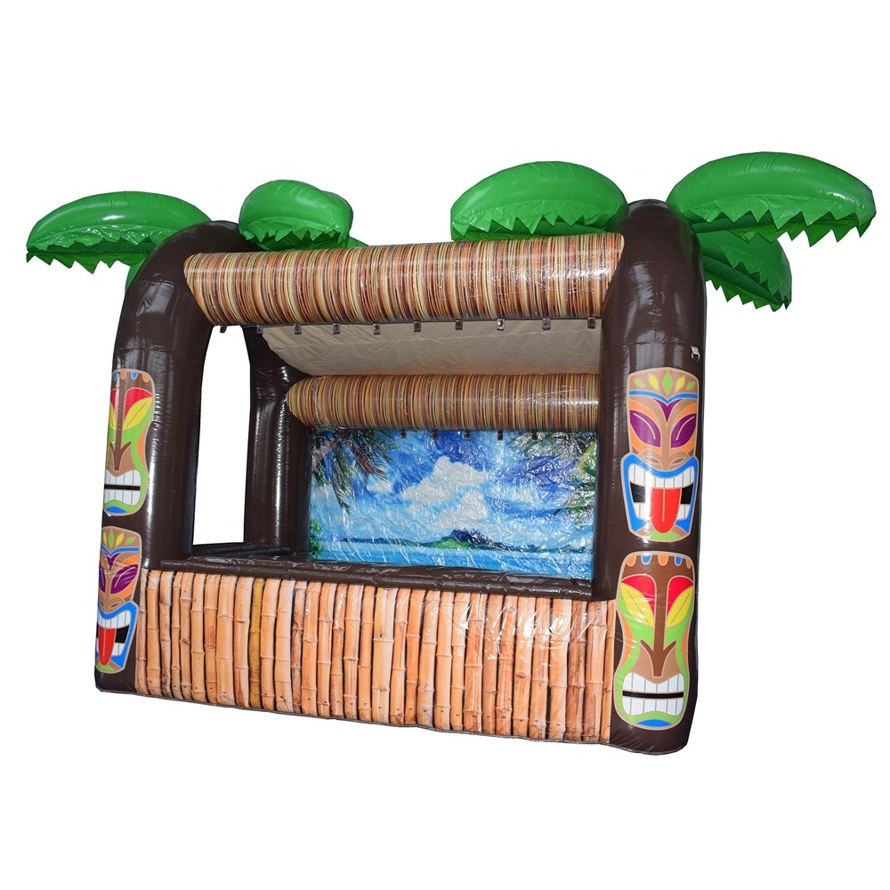 Beach Party Inflatable tropical Tiki Bar Exhibition Serving Inflatable Pub Tent Inflatable Tiki bar For Sale