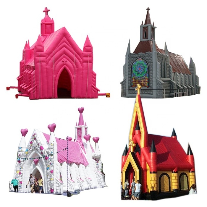 Giant Camp Bestival Inflatable Church Tent Hire UK Giant Inflatable Church For Wedding Decoration