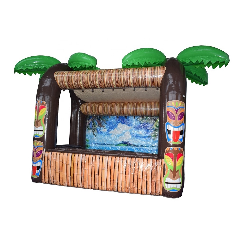 Beach Party Inflatable tropical Tiki Bar Exhibition Serving Inflatable Pub Tent Inflatable Tiki bar For Sale