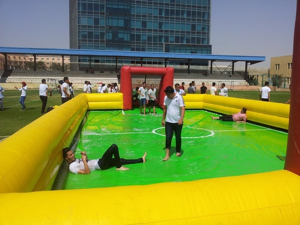 Water Games Football Pitch Hire Inflatable Soap Soccer Field Court Inflatable Soccer Field For Sale