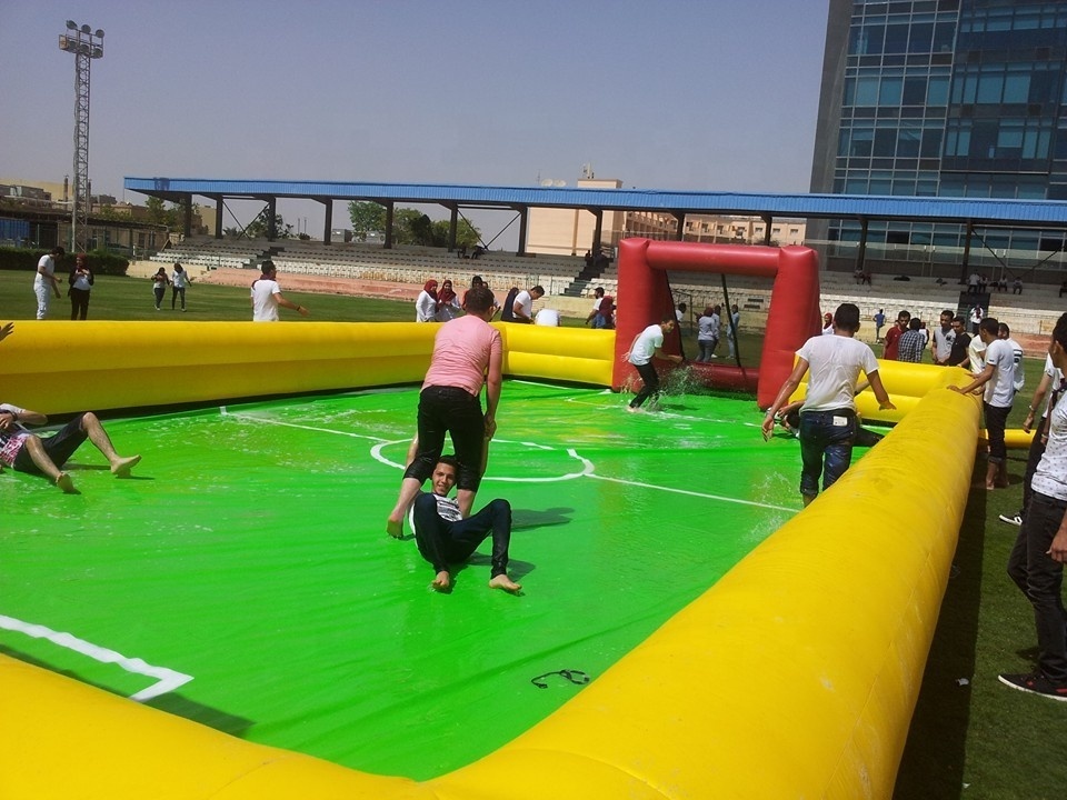 Water Games Football Pitch Hire Inflatable Soap Soccer Field Court Inflatable Soccer Field For Sale