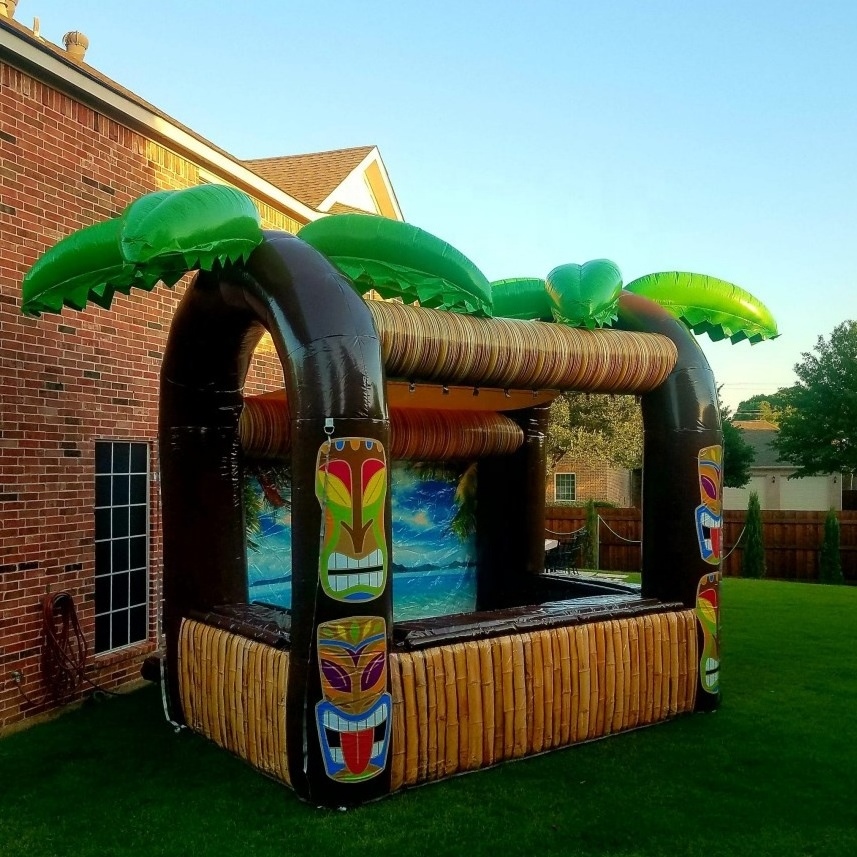 Beach Party Inflatable tropical Tiki Bar Exhibition Serving Inflatable Pub Tent Inflatable Tiki bar For Sale