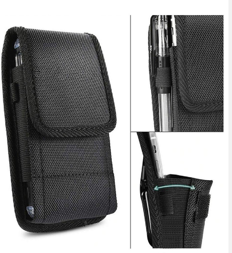 Cell Phone Pouch Nylon Holster Case with Belt Clip Cover Pen Holder for  iPhone 14 Pro Max  Samsung S22 S21