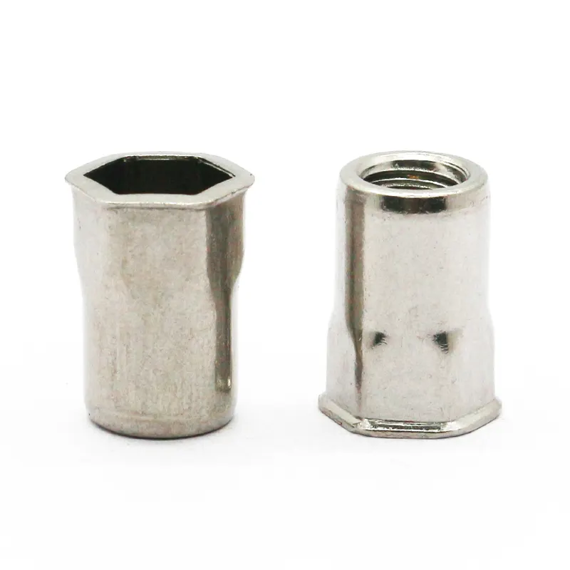 TOBO groupThreaded Inserts Open End Half Hexagon Rivet Nut Ss304 Stainless Steel reduce hex head-inner hex rivet nut