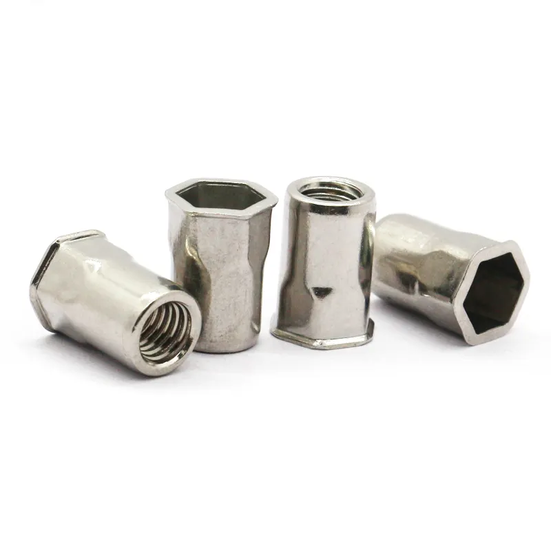 TOBO groupThreaded Inserts Open End Half Hexagon Rivet Nut Ss304 Stainless Steel reduce hex head-inner hex rivet nut