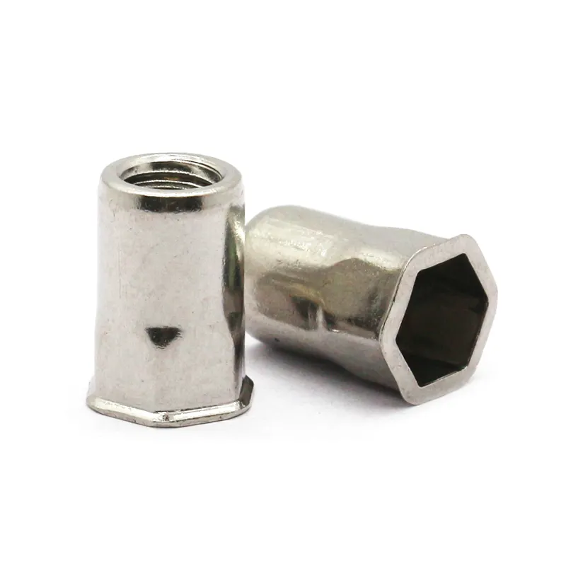 TOBO groupThreaded Inserts Open End Half Hexagon Rivet Nut Ss304 Stainless Steel reduce hex head-inner hex rivet nut