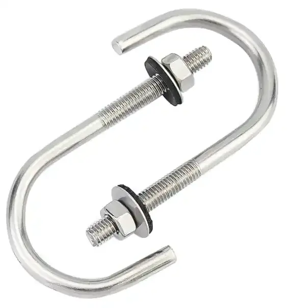 M16 Stainless Steel 304 J Roofing Hook Bolt With Hex Nut Rubber Washer J Right Angle Bolt