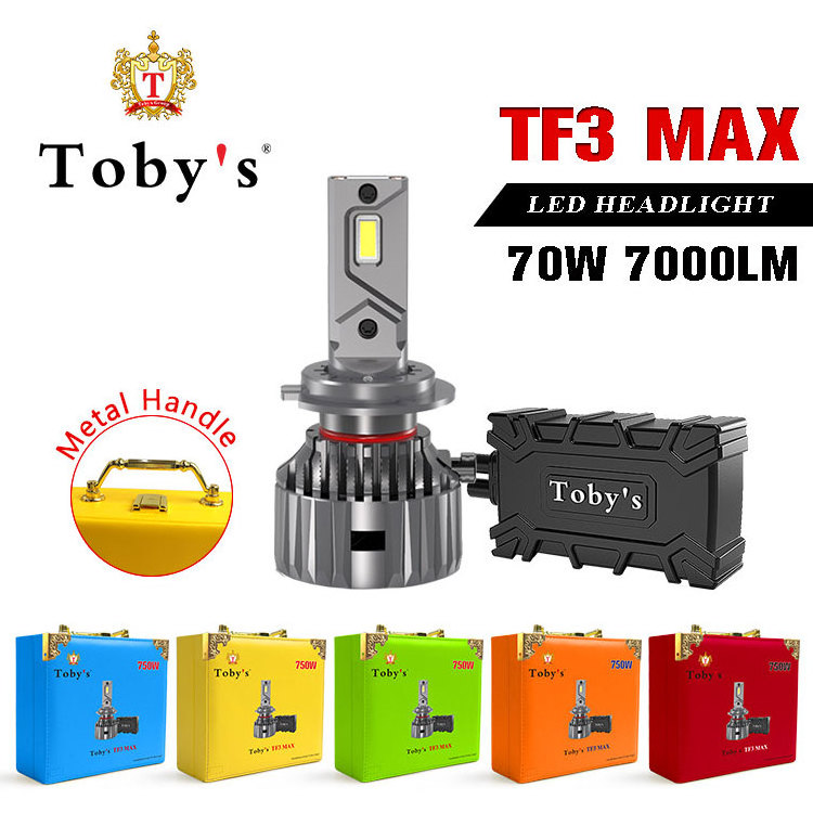 Toby's TF3 MAX 750W H4 Led Headlight Bulbs High Power LED Bulbs 6500K Cool Whit OEM Order Private Design Auto System Light