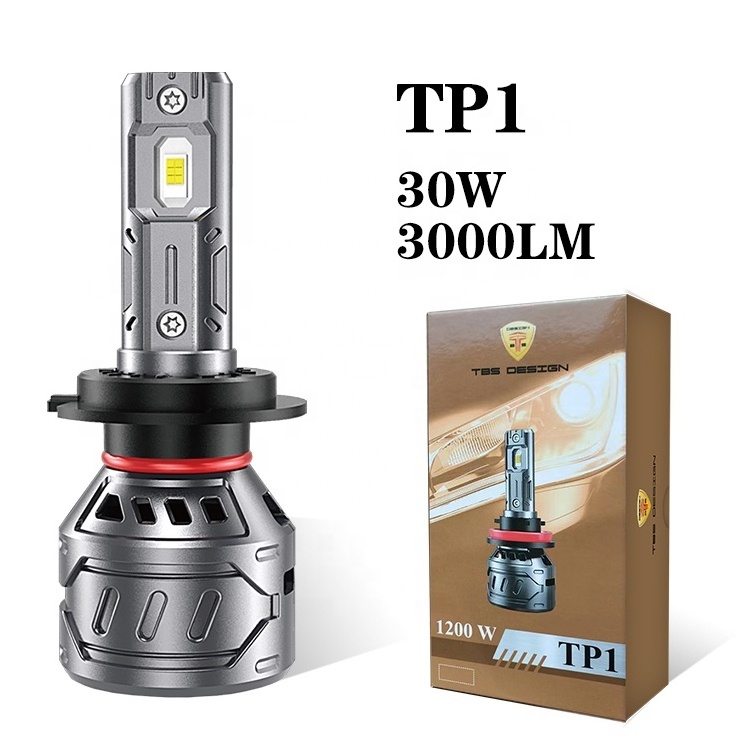 Hot sales Toby's TP1 Cars Accessores 60w 6000 Lumen White Aluminum Low Beam Auto Led Bulb H4 H7 H11 9005 9006