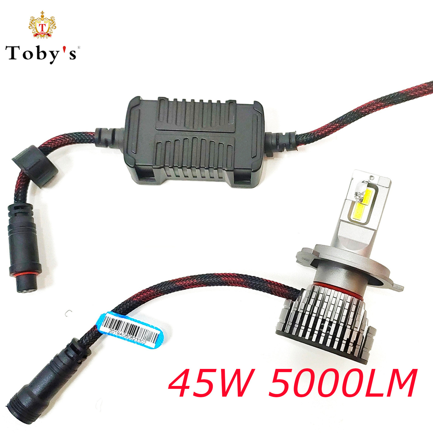 Tobys 45W  LED headlight kit T2 GTR big SMD chip h4 car bulb 9000LM 45W 12V tubor fan lighting system H7 H11 H1 H3 HB3 HB4 9012