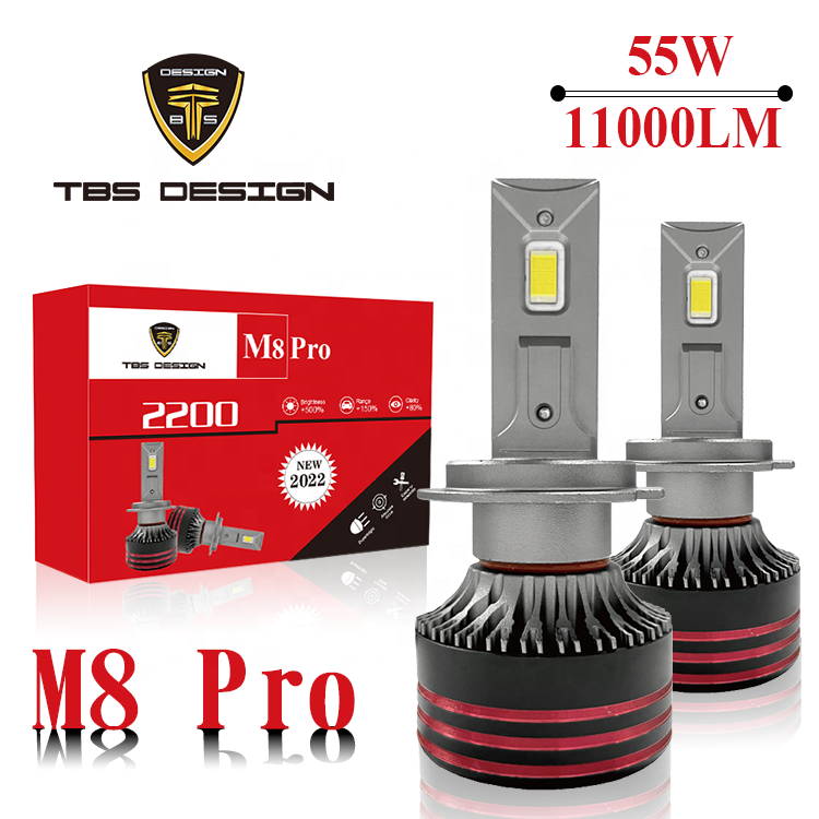 Super Brightness Factory Cheap M8pro H13 H1 Fanless 360 Light 24 Volts Led H4 16000lm H7 H11 12v Car H4 Led Headlight