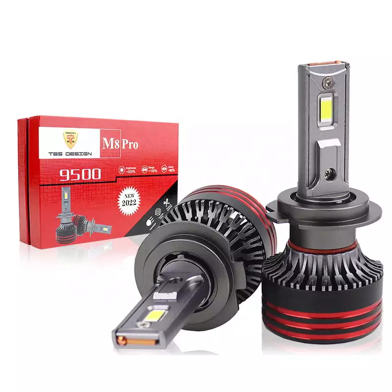 Super Brightness Factory Cheap M8pro H13 H1 Fanless 360 Light 24 Volts Led H4 16000lm H7 H11 12v Car H4 Led Headlight