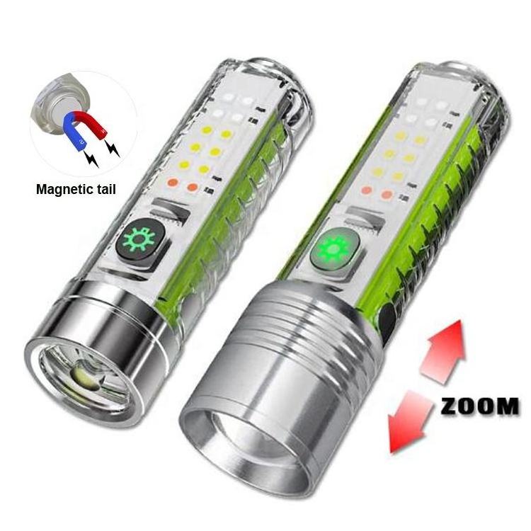 Toby's Super Bright Side Light Strong Magnets LED Wick Lighting USB rechargeable lamp Long Distance Zoomable Flashlights