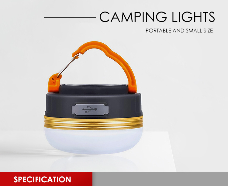 RTS USB Rechargeable Portable Flashlight Camping equipment Lights LED Working Lantern Table lamp Outdoor Hiking Night Hanging