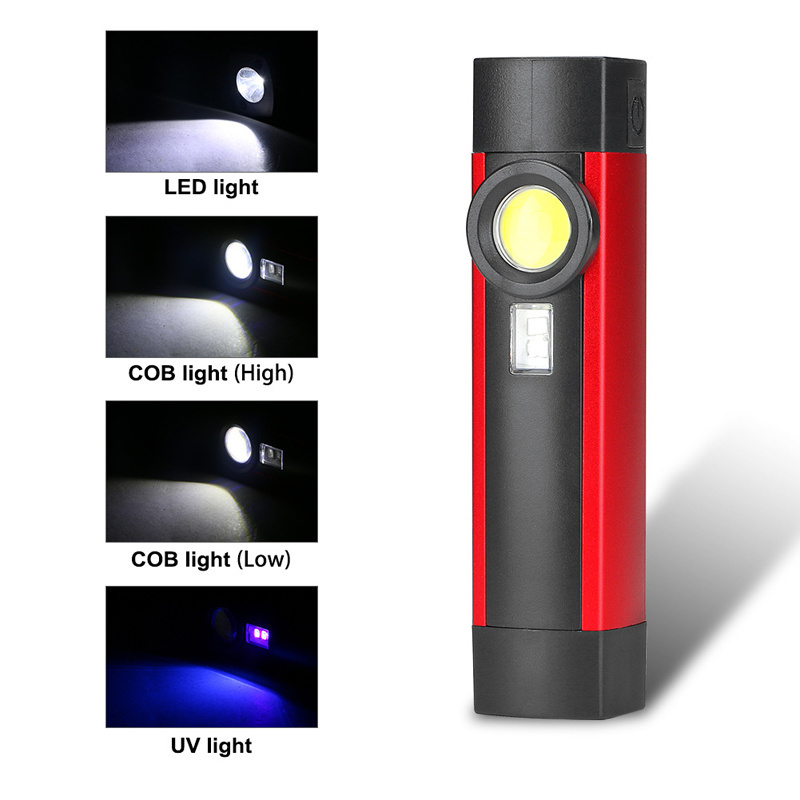 Toby's 3 IN 1 COB LED Penlight Flashlight USB rechargeable magnet inspection UV torchlight handheld Mini size Work Light