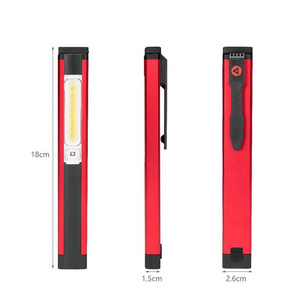 Rechargeable Inspection Emergency COB Pen light with clip inspection Torch LED Magnetic work light