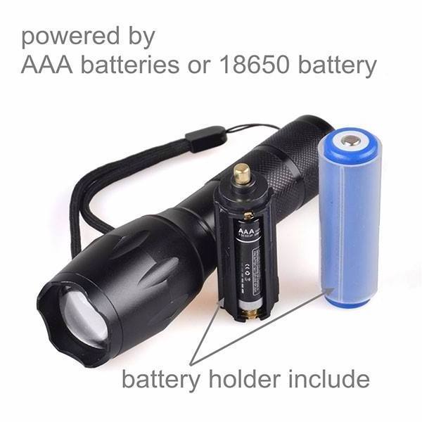 Toby's Factory price Super Bright Aluminum High Power XML T6 Rechargeable Torches Adjustable Focus Zoomable LED Flashlight