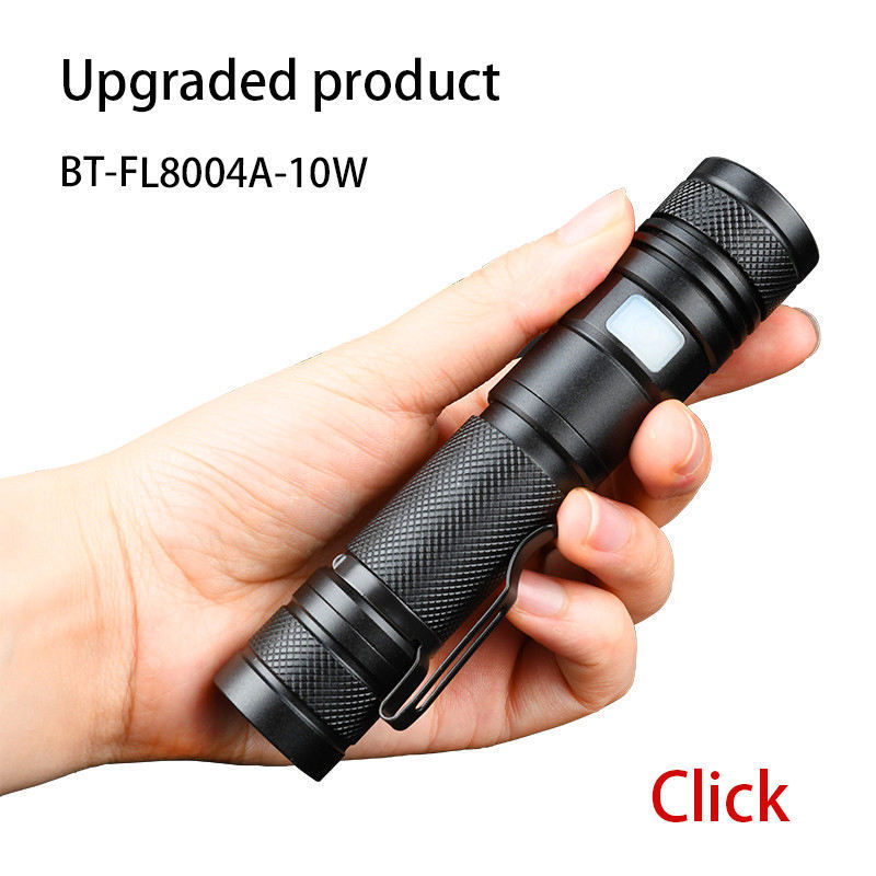 Super Bright Smart rechargeable T6 800lumens aluminum 10w  LED Flashlight with Pocket Clip Zoomable Torch