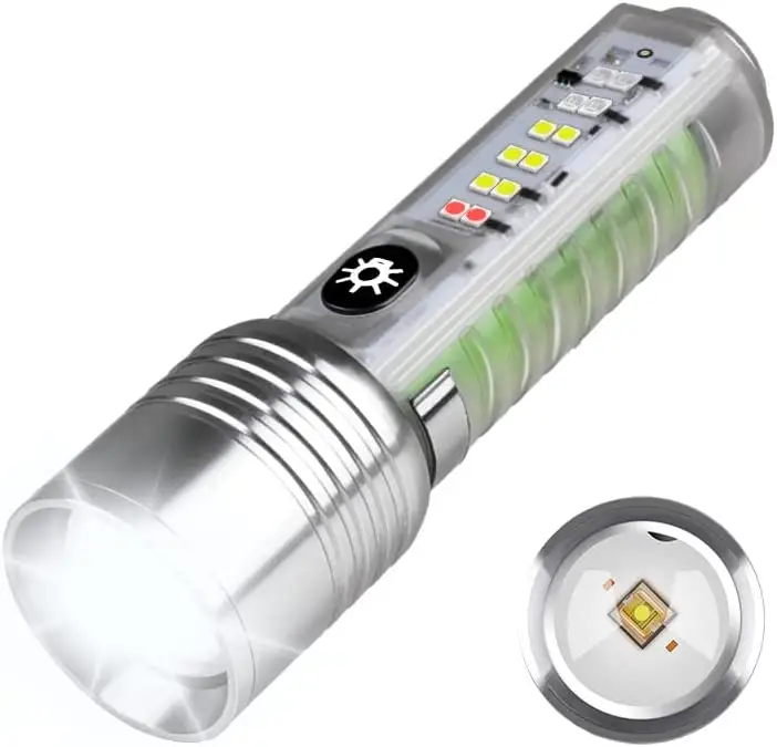 Toby's Super Bright Side Light Strong Magnets LED Wick Lighting USB rechargeable lamp Long Distance Zoomable Flashlights