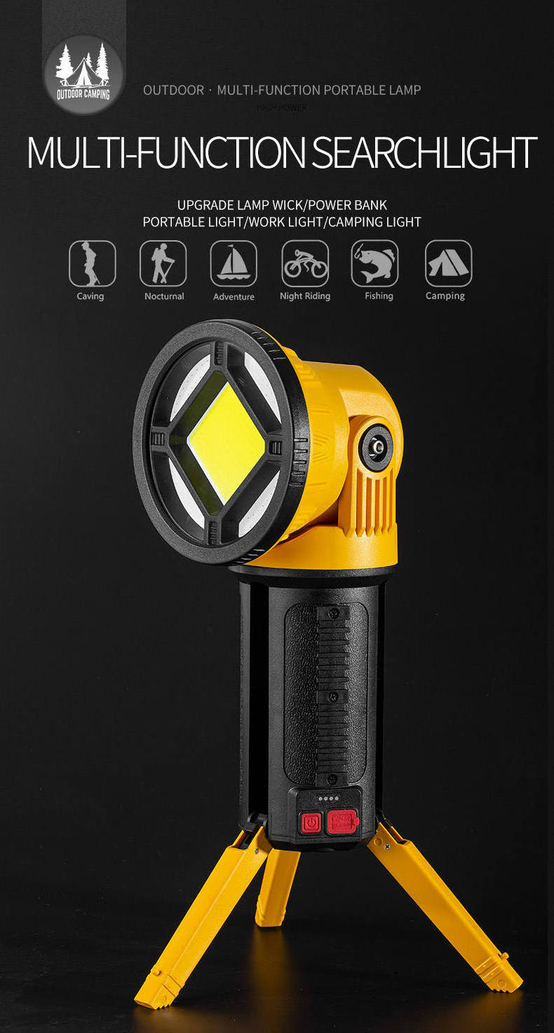 New multifunctional Portable Rechargeable LED searchlight strong flash outdoor high-power camping hand lamp