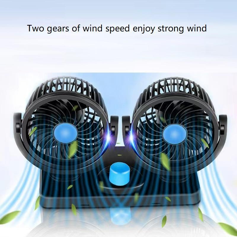 Toby's ONE Switch Portable Multifunction Home Mini Air Fan USB Powered Car Vehicle Cooling Summer Fan 3 speed LED Car Fan