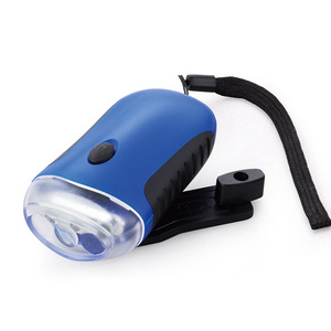 Toby's Mini Rechargeable Hand Crank Dynamo Emergency Led Flashlight for Outdoor Camping White Light 100LM