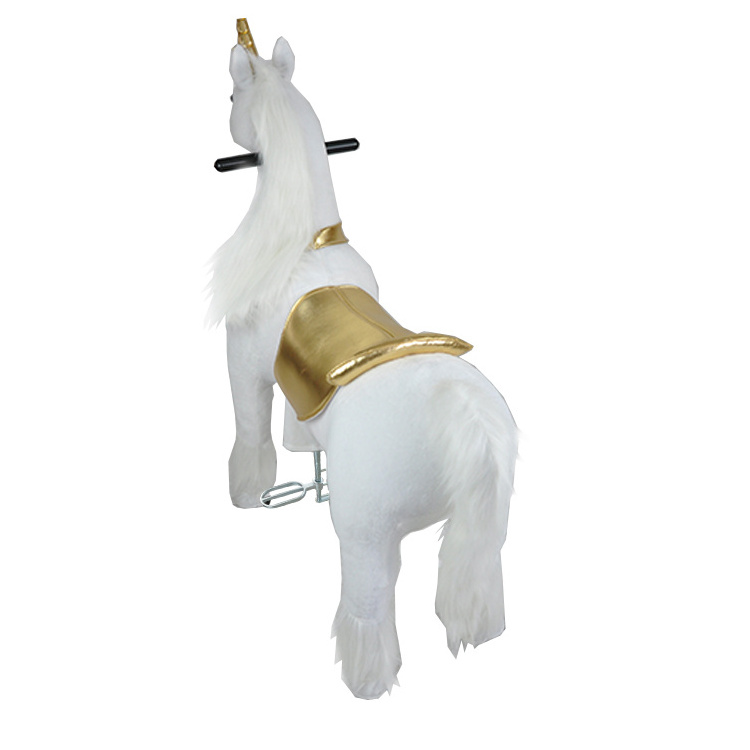 for children mechanical horse plush unicorn toy riding horse