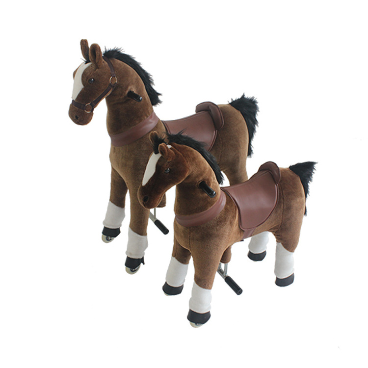 Plush Animal Ride Toy Horse Walking Ride Toy Free of power charging