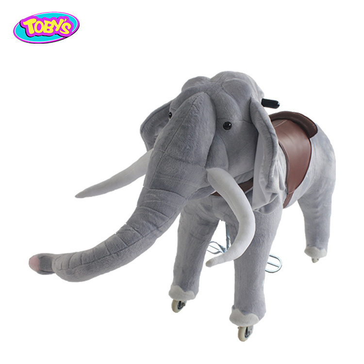 Elephant go pony ride on toys pedal horse for kids toddler riding pony Walking animal toys