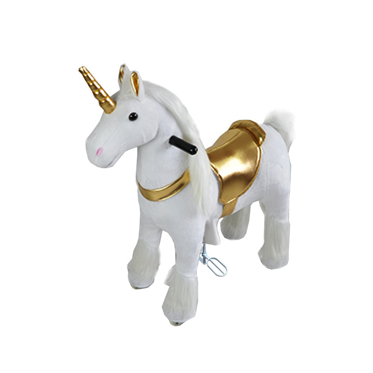 for children mechanical horse plush unicorn toy riding horse